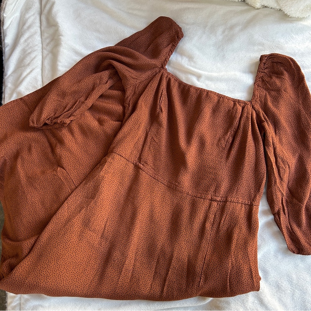 Abercrombie & Fitch Rust Brown Midi Dress